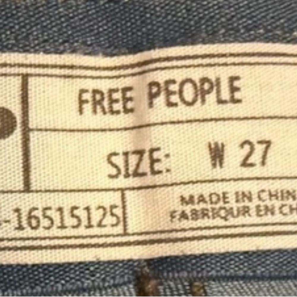 Free People Women's Jeans Size W27 Flare - Picture 3 of 3
